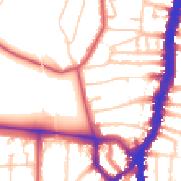 Daytime road noise heatmap for SW16 1JN