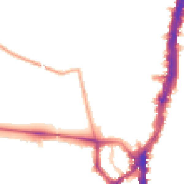 Night-time road noise heatmap for SW16 1JN