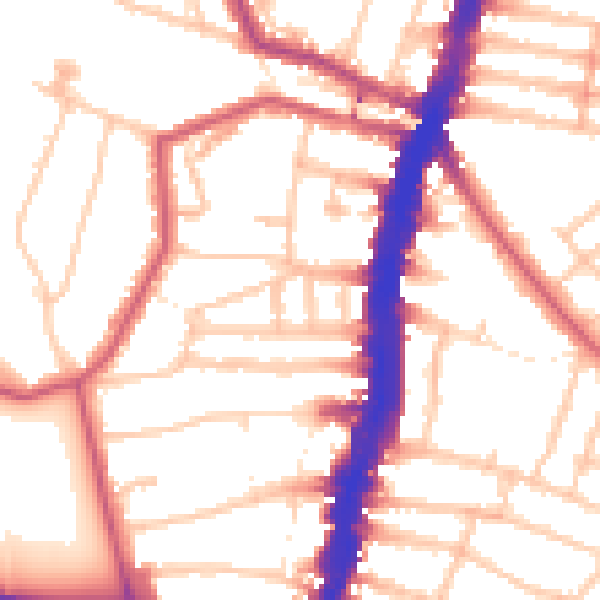 Daytime road noise heatmap for SW16 1NJ
