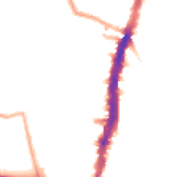 Night-time road noise heatmap for SW16 1NJ