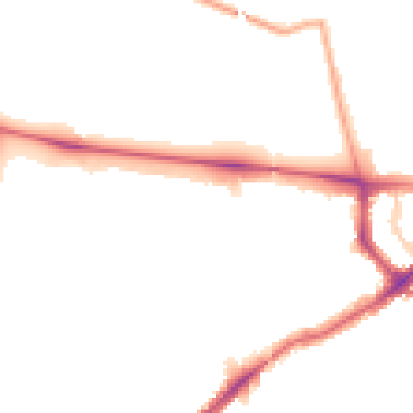 Night-time road noise heatmap for SW16 1SD