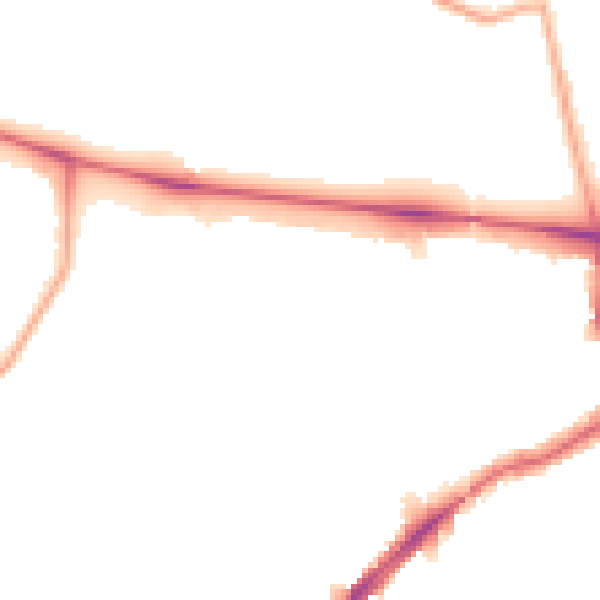 Night-time road noise heatmap for SW16 1SH