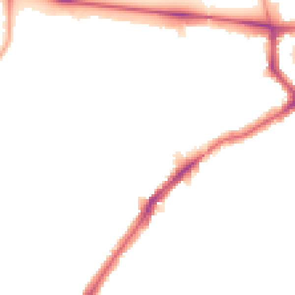 Night-time road noise heatmap for SW16 1TB