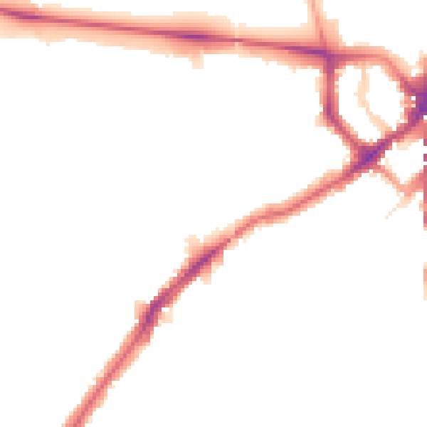 Night-time road noise heatmap for SW16 1TF