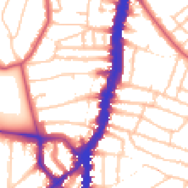 Daytime road noise heatmap for SW16 1UH