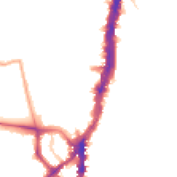 Night-time road noise heatmap for SW16 1UH
