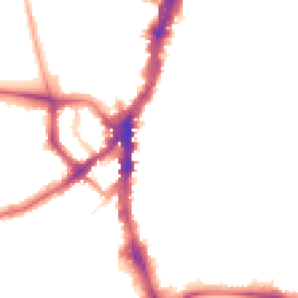 Night-time road noise heatmap for SW16 2BA