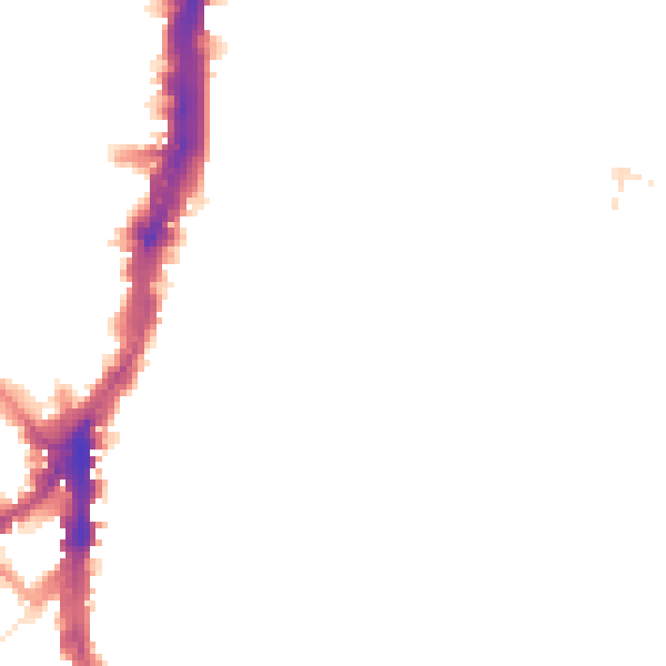 Night-time road noise heatmap for SW16 2UU