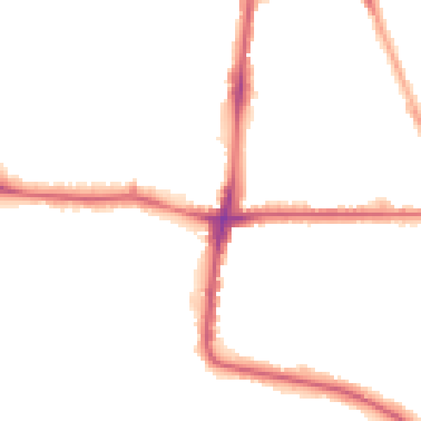 Night-time road noise heatmap for SW16 3AR