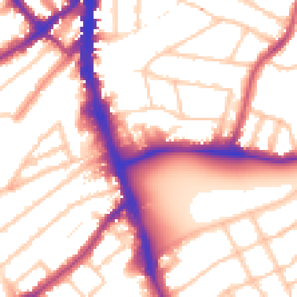 Daytime road noise heatmap for SW16 3HD