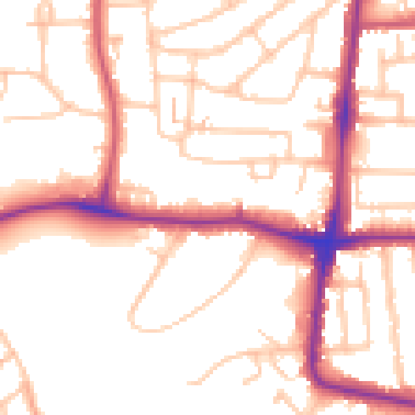 Daytime road noise heatmap for SW16 3HZ