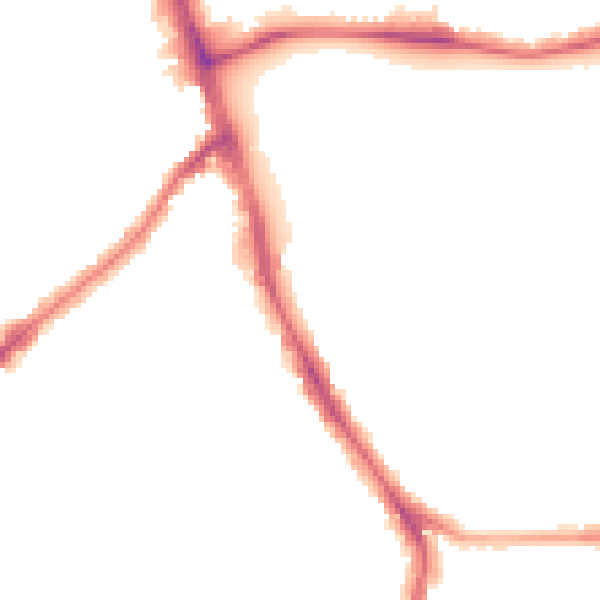 Night-time road noise heatmap for SW16 3NW