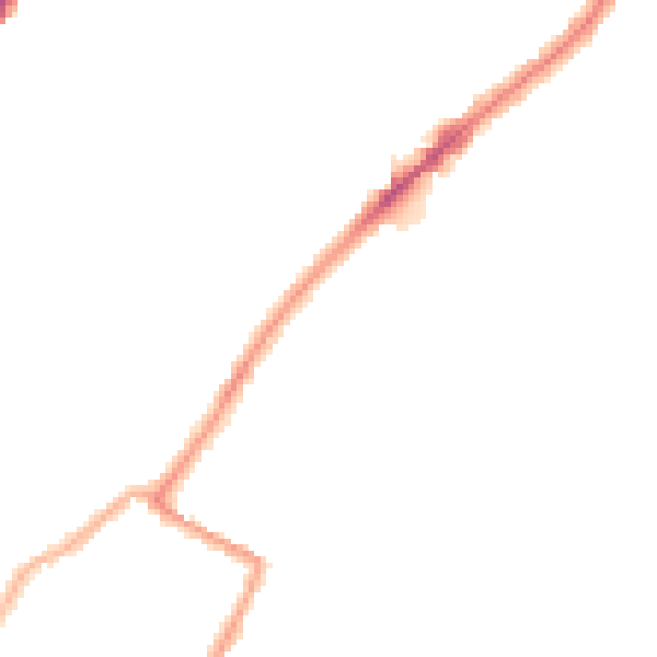 Night-time road noise heatmap for SW16 5SG