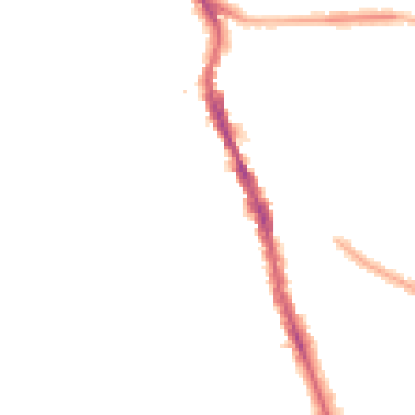 Night-time road noise heatmap for SW16 5TT