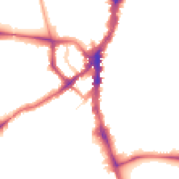 Night-time road noise heatmap for SW16 6AE