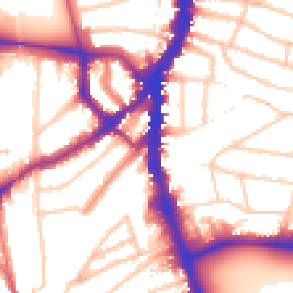 Daytime road noise heatmap for SW16 6AX