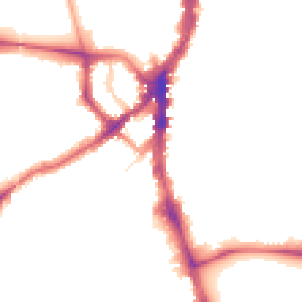 Night-time road noise heatmap for SW16 6AX