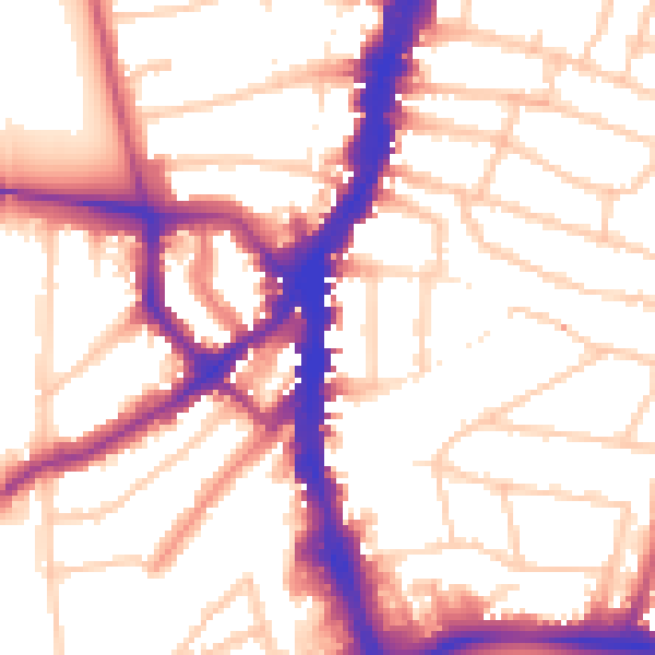 Daytime road noise heatmap for SW16 6EG
