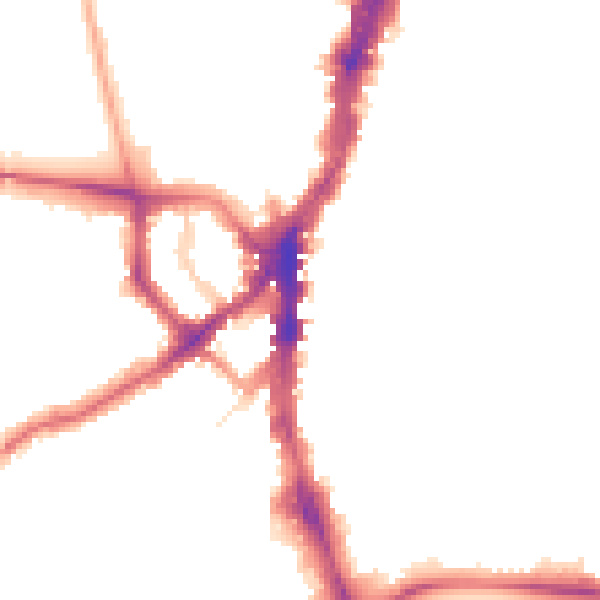 Night-time road noise heatmap for SW16 6EG