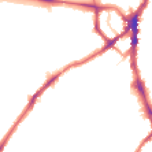 Night-time road noise heatmap for SW16 6LP