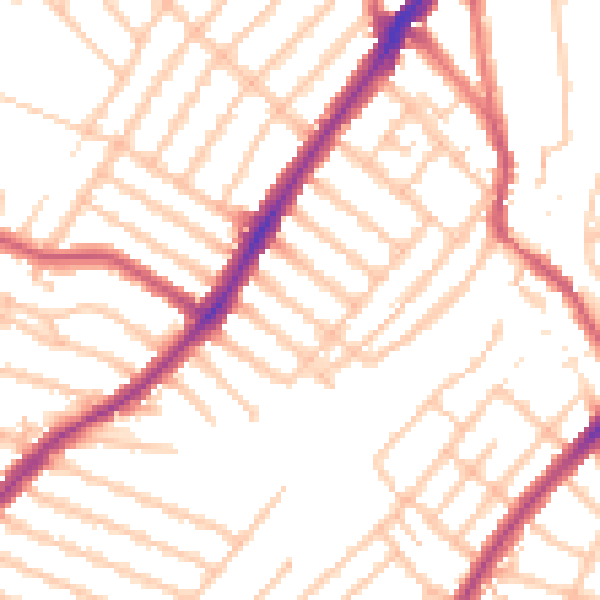 Daytime road noise heatmap for SW16 6PT