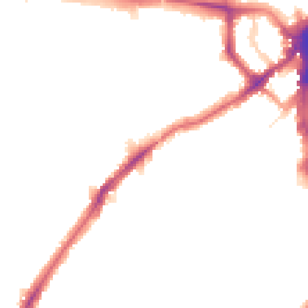 Night-time road noise heatmap for SW16 6QF