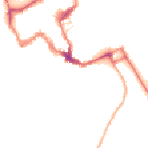 Night-time road noise heatmap for SY1 1AD
