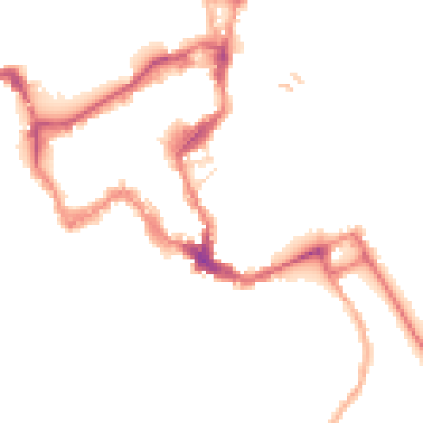 Night-time road noise heatmap for SY1 1DF