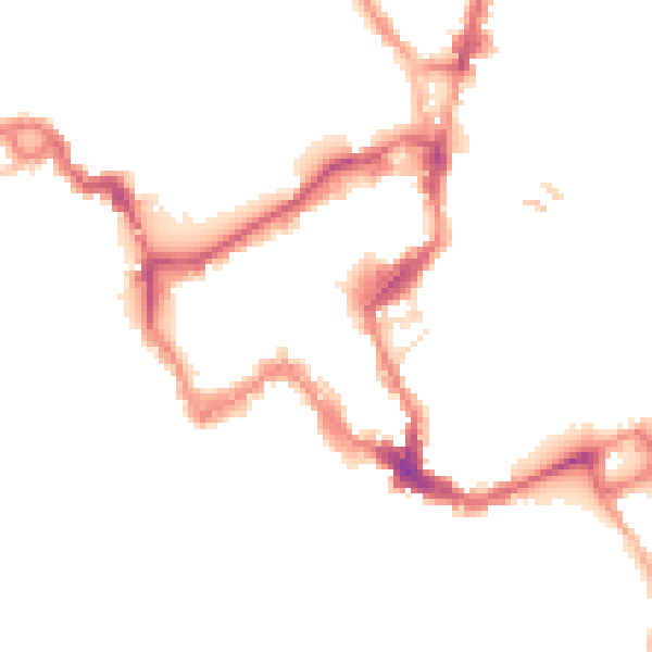 Night-time road noise heatmap for SY1 1DQ