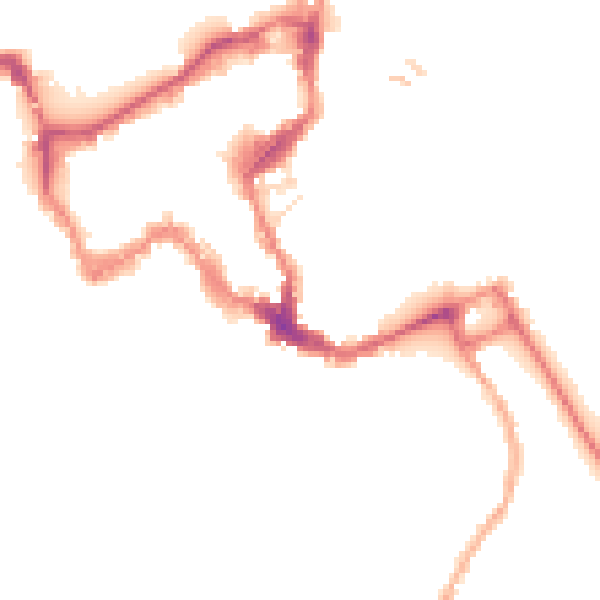 Night-time road noise heatmap for SY1 1ES