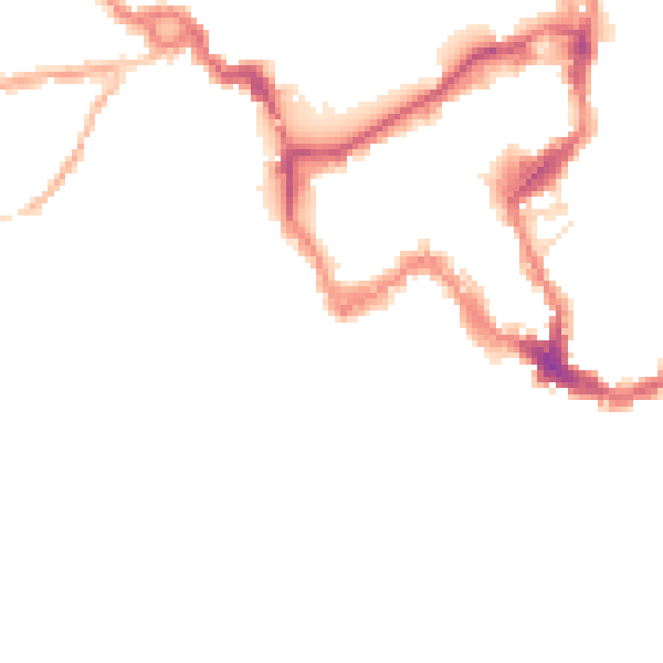Night-time road noise heatmap for SY1 1JD