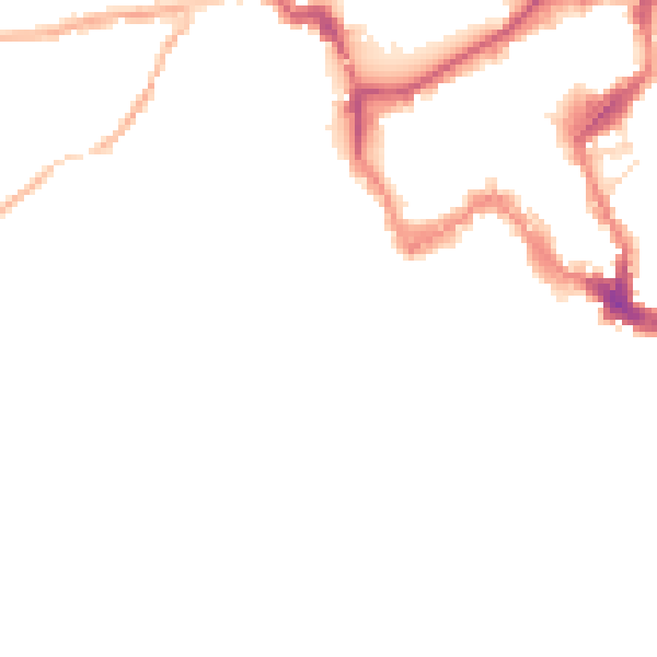 Night-time road noise heatmap for SY1 1JN