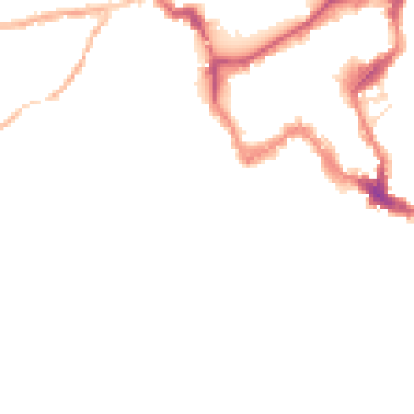 Night-time road noise heatmap for SY1 1JP