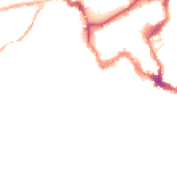 Night-time road noise heatmap for SY1 1JW