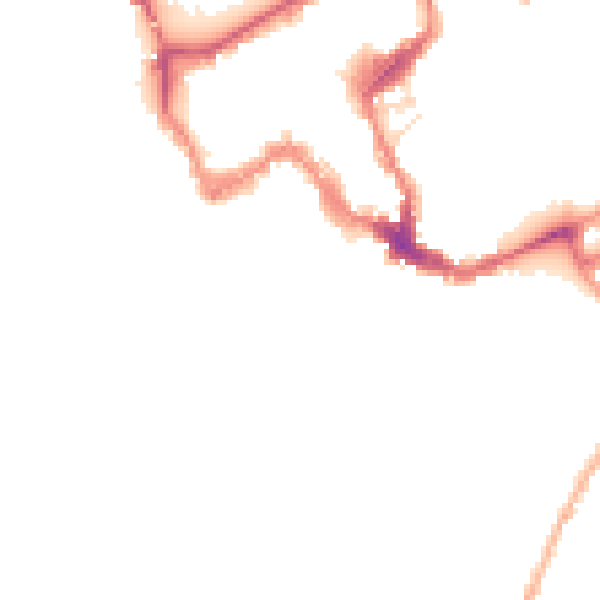 Night-time road noise heatmap for SY1 1TE