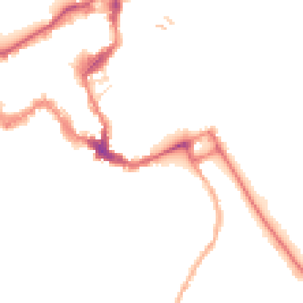 Night-time road noise heatmap for SY1 1XH
