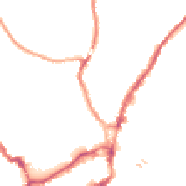 Night-time road noise heatmap for SY1 2DL