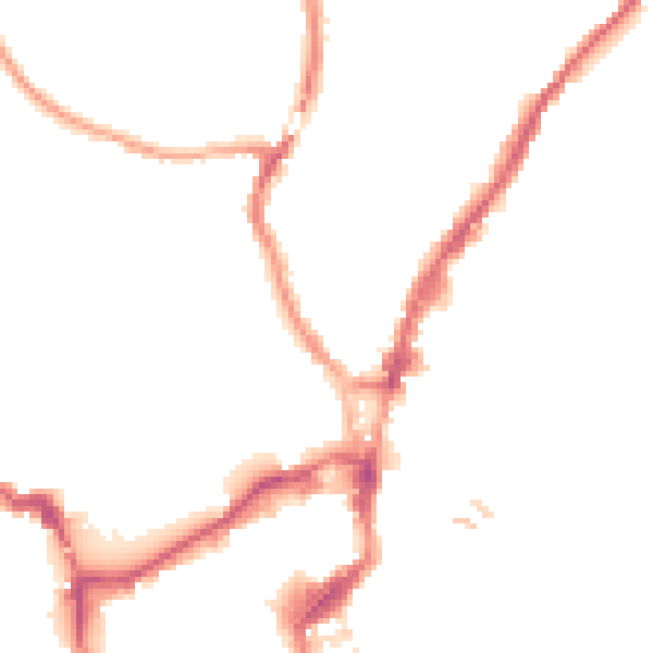 Night-time road noise heatmap for SY1 2DS