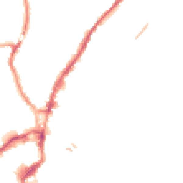 Night-time road noise heatmap for SY1 2HY