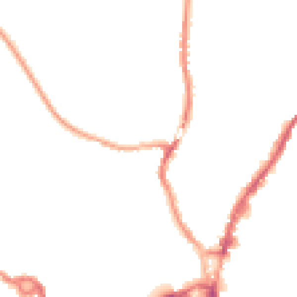 Night-time road noise heatmap for SY1 2LL