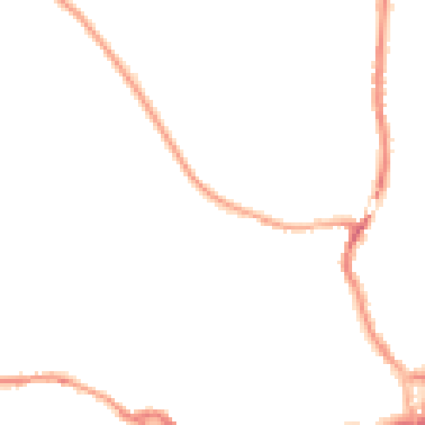 Night-time road noise heatmap for SY1 2LT