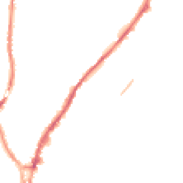 Night-time road noise heatmap for SY1 2NX
