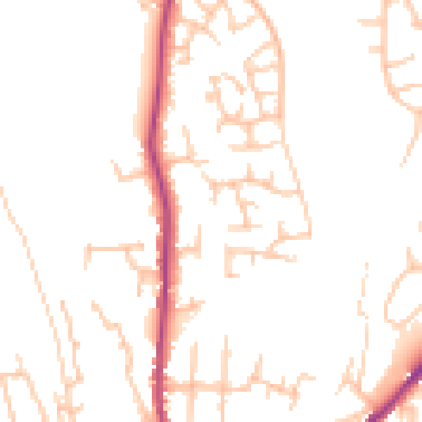 Daytime road noise heatmap for SY1 3YU