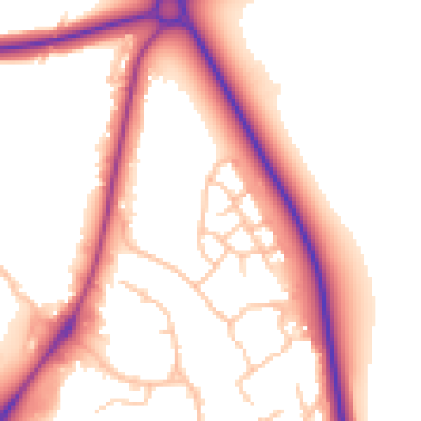 Daytime road noise heatmap for SY1 4FB