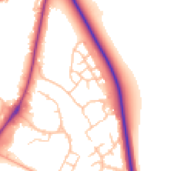 Daytime road noise heatmap for SY1 4FD