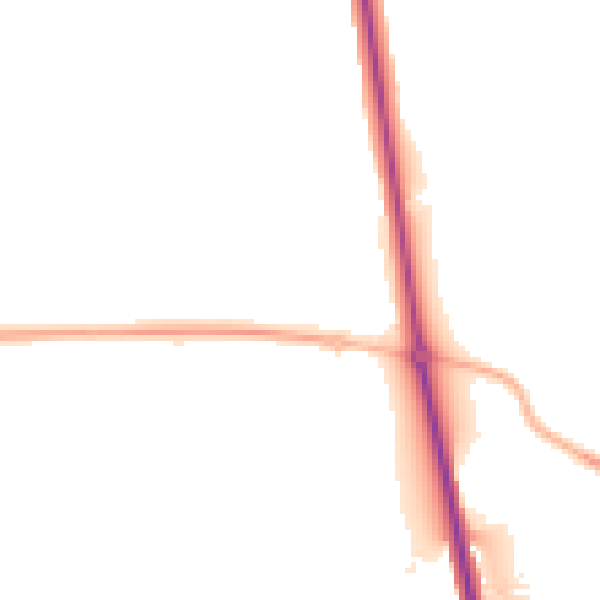 Night-time road noise heatmap for SY1 4RA