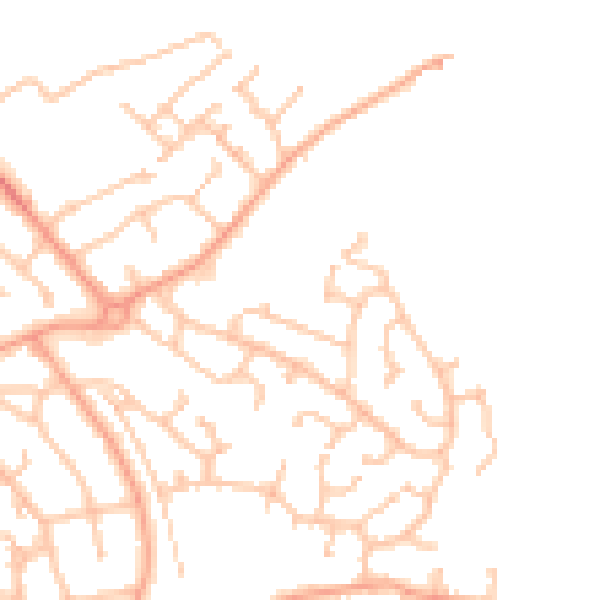 Daytime road noise heatmap for SY2 5GA