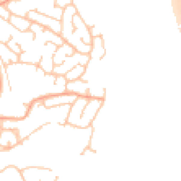 Daytime road noise heatmap for SY2 5LJ