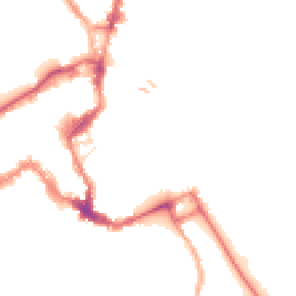 Night-time road noise heatmap for SY2 6AT