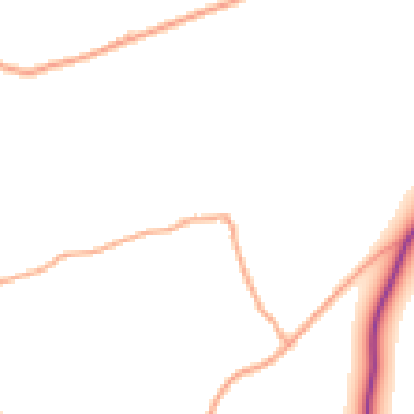 Daytime road noise heatmap for SY3 0AY